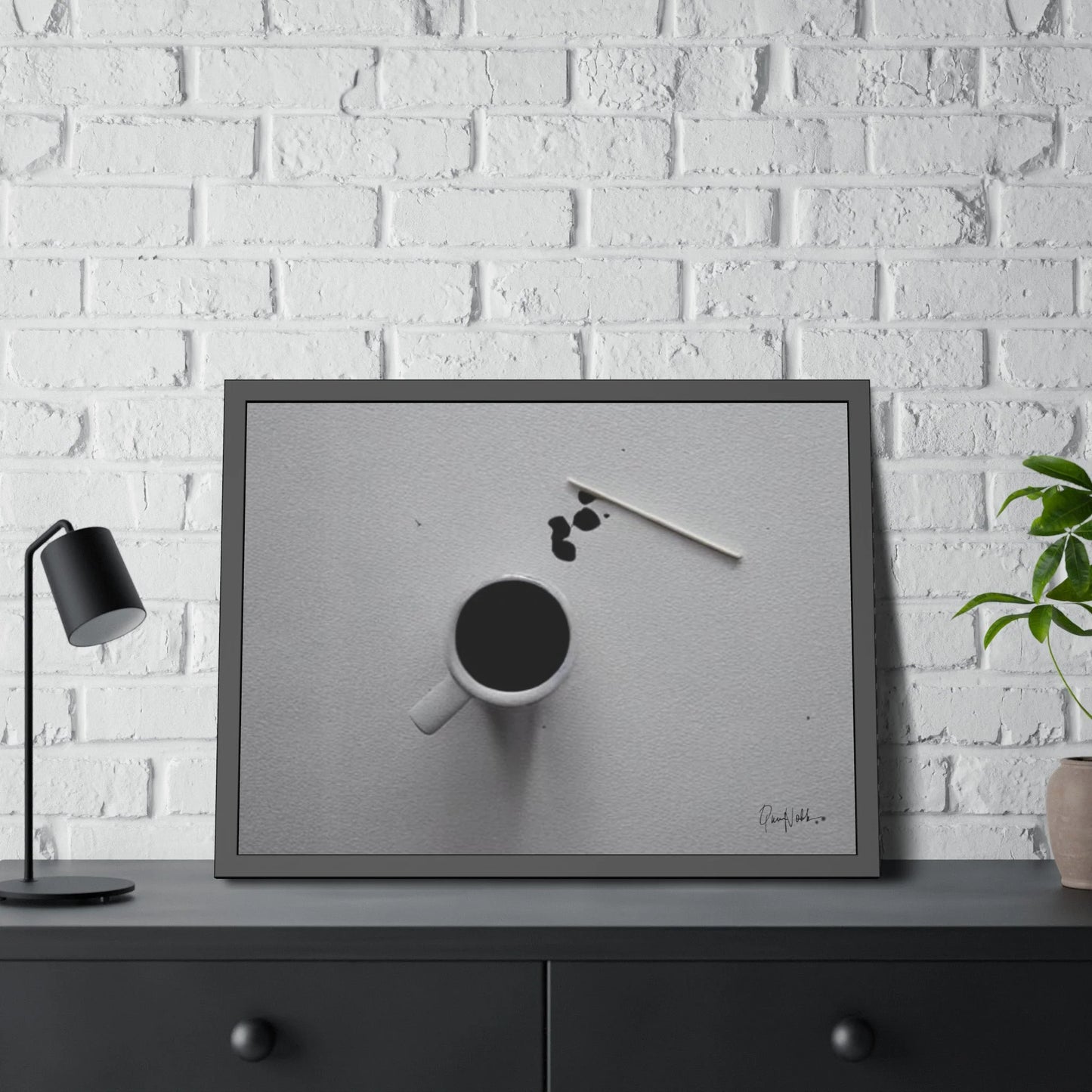 Stunning Minimalist Coffee Fine Art Photography Prints with Elegant Frames by Queennoble