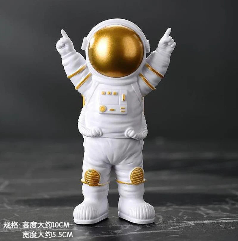 1Pc Resin Astronaut Figure Statue Figurine Spaceman Sculpture Educational Toys Desktop Home Decoration Astronaut Model Kids Gift