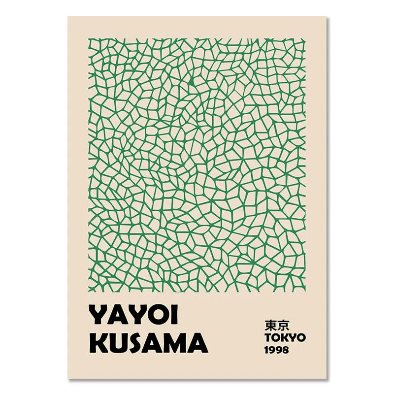 Yayoi Kusama Exhibition Posters and Prints Gallery Wall Art Picture Museum Modern Canvas Painting Nordic Living Room Decoration