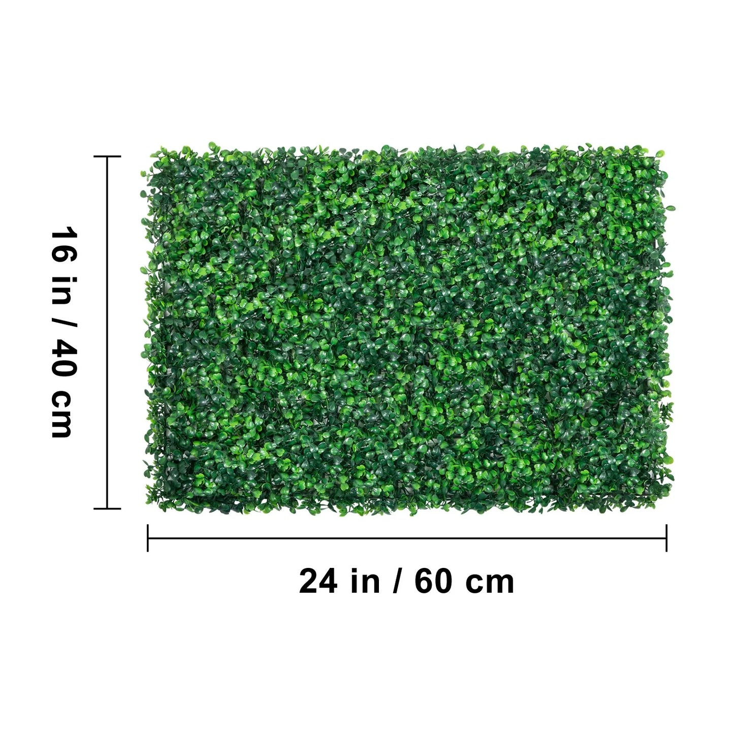 VEVOR 12PCS 24X16 Grass Wall Panels for 32 SQ Feet, Boxwood Hedge Wall Panels, Artificial Grass Backdrop Wall 1.6, Privacy Hedge Screen UV Protected for Outdoor Indoor Garden Fence Backyard