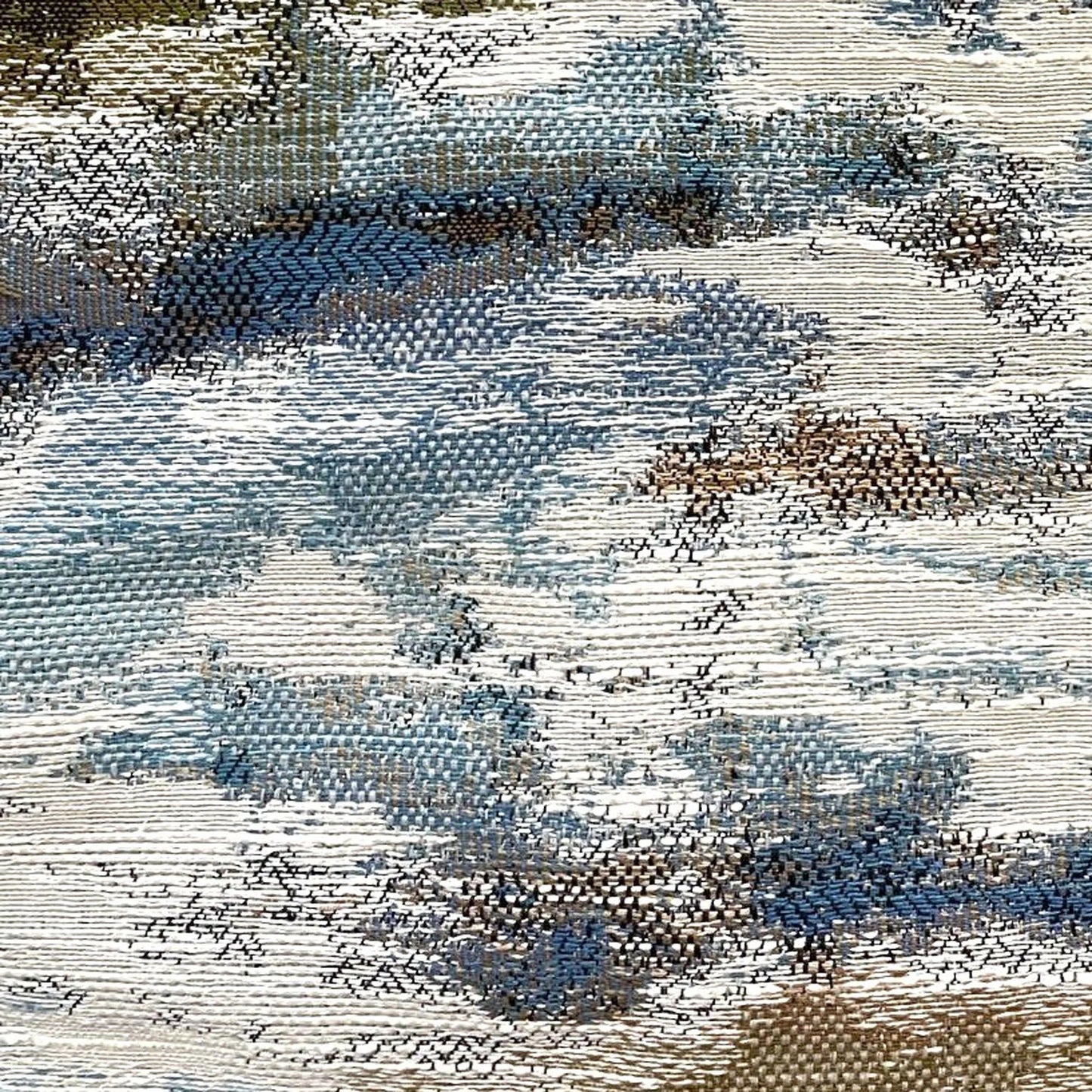 Skyline Breeze Blue Chevron Luxury Outdoor/Indoor Throw Pillow