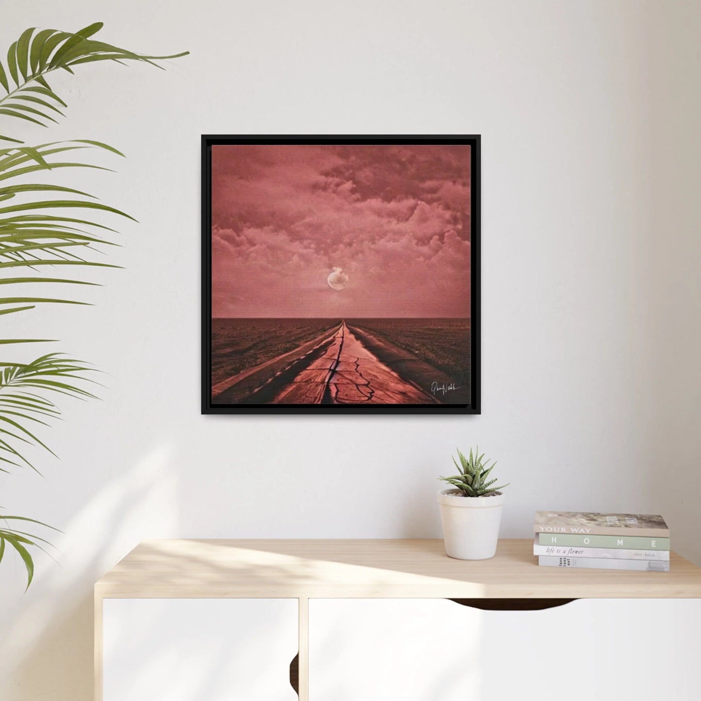 Stunning ROAD Fine Art Photography Canvas Prints with Elegant Frames by Queennoble