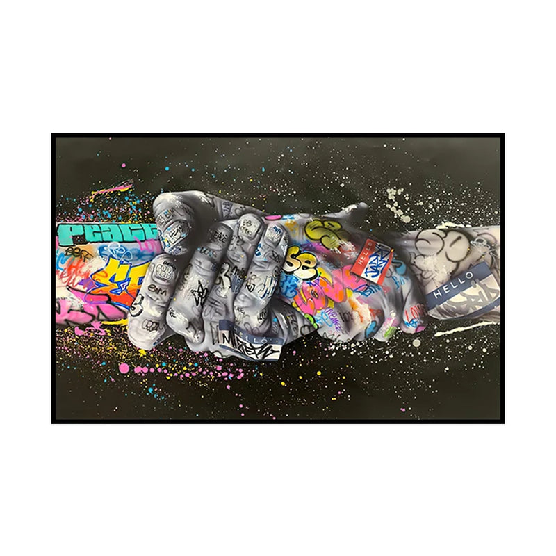 Street Graffiti Kissing Canvas Painting Posters and Prints Abstract Picture Wall Art Decoration Mural Living Room Home Decor