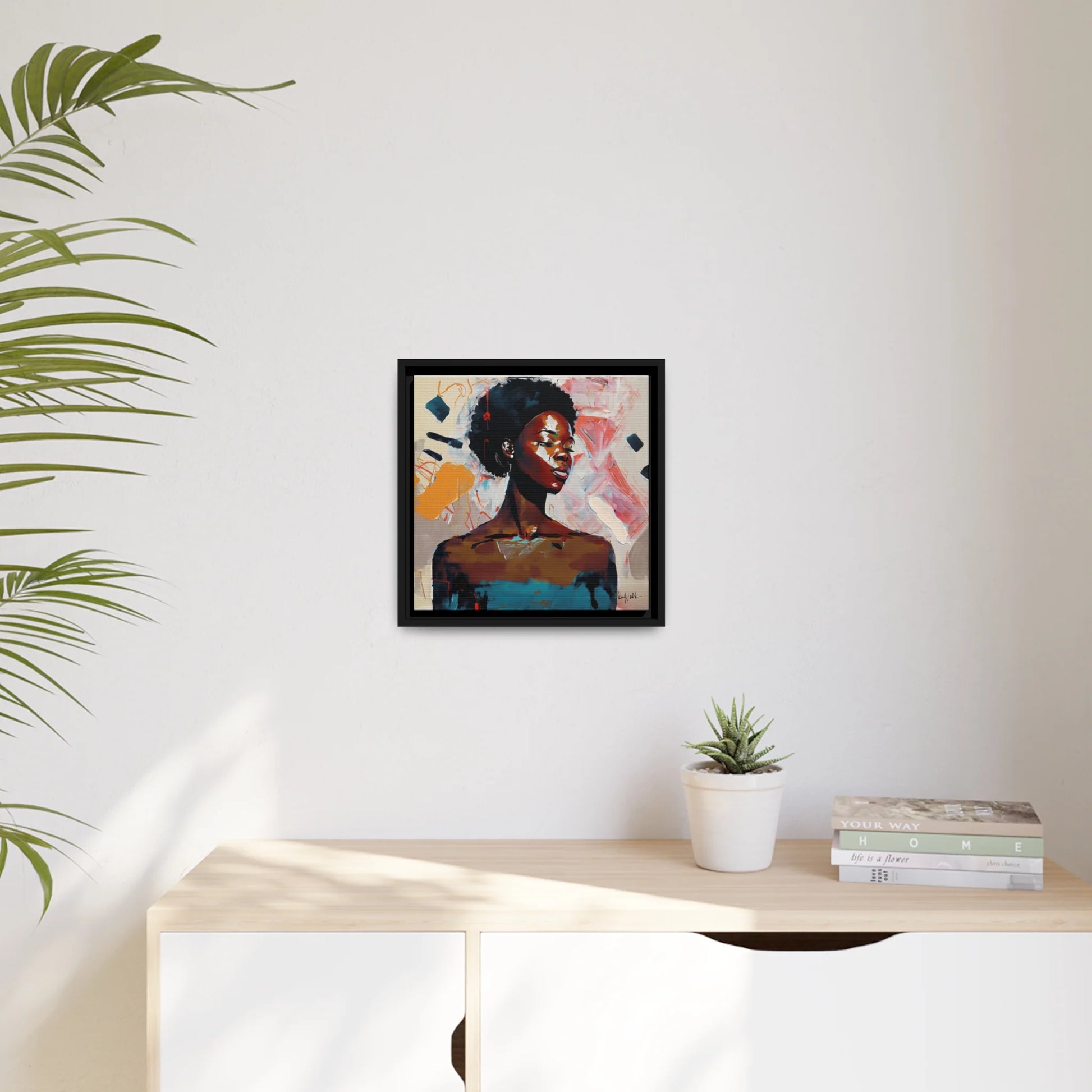 Premium African American Soul Portrait Canvas Wall Art - Framed Elegance for Your Home