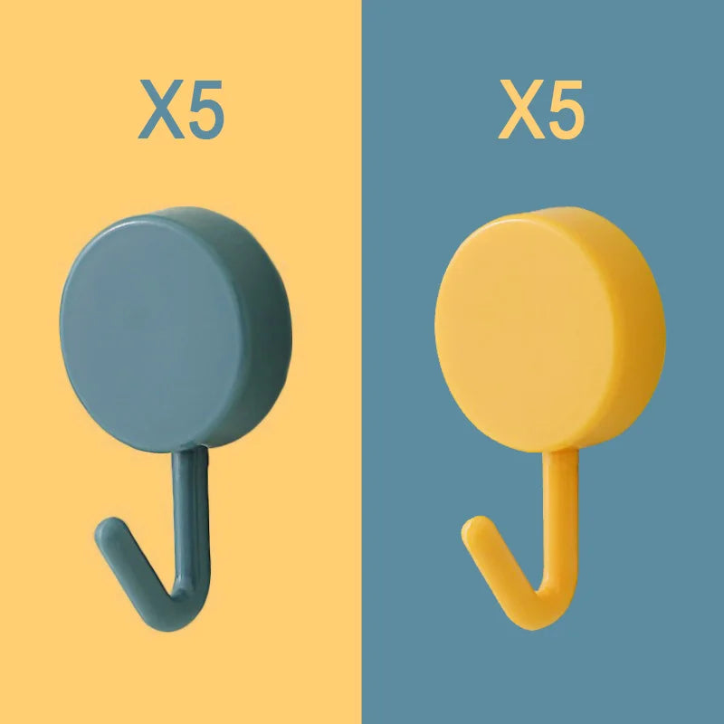 10Pc.Pack Adhesive Wall Hooks,Decorative Hooks for Kitchen, Bathroom, Bedroom and Officeshower Hooks Hangings Indoor Hooks For