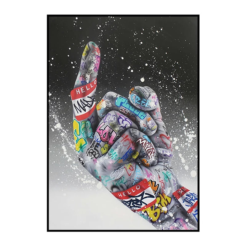 Street Graffiti Kissing Canvas Painting Posters and Prints Abstract Picture Wall Art Decoration Mural Living Room Home Decor