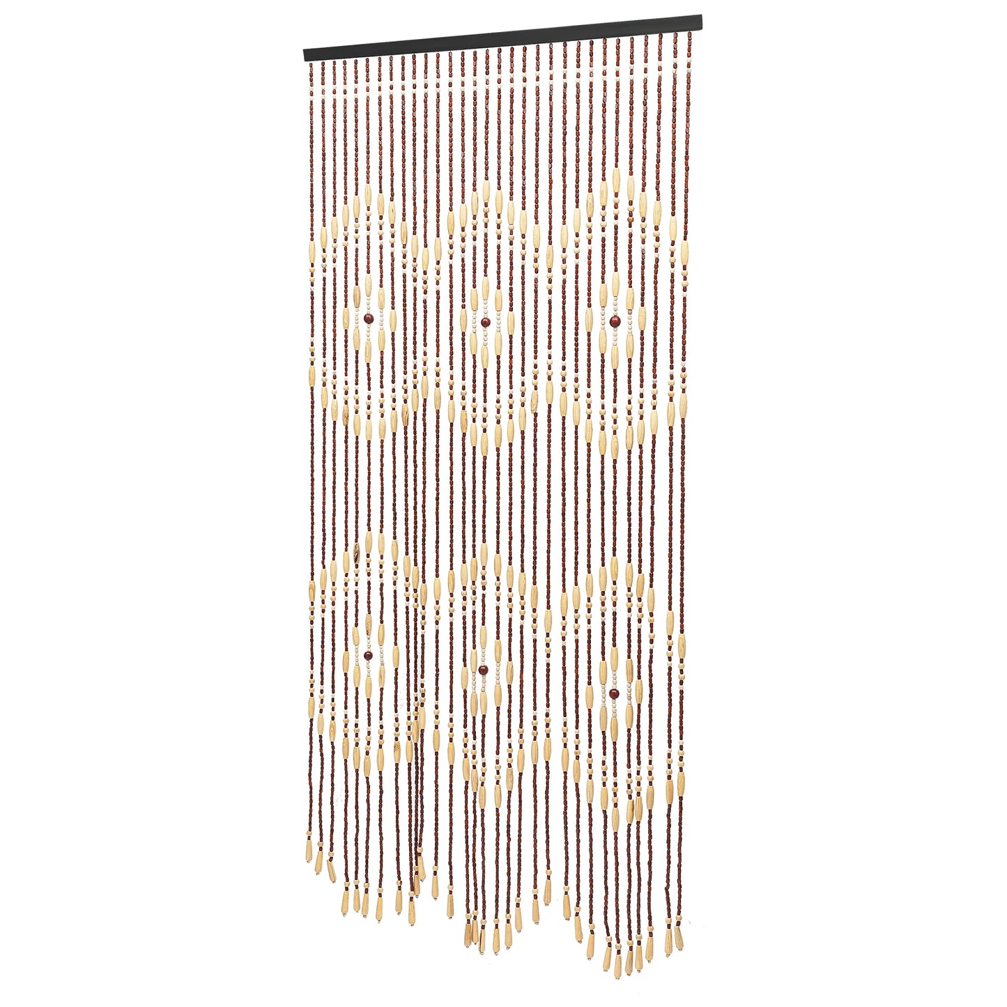 Natural Wooden Door Beaded Curtain, Doorway Beads, Front Door Decor Curtains