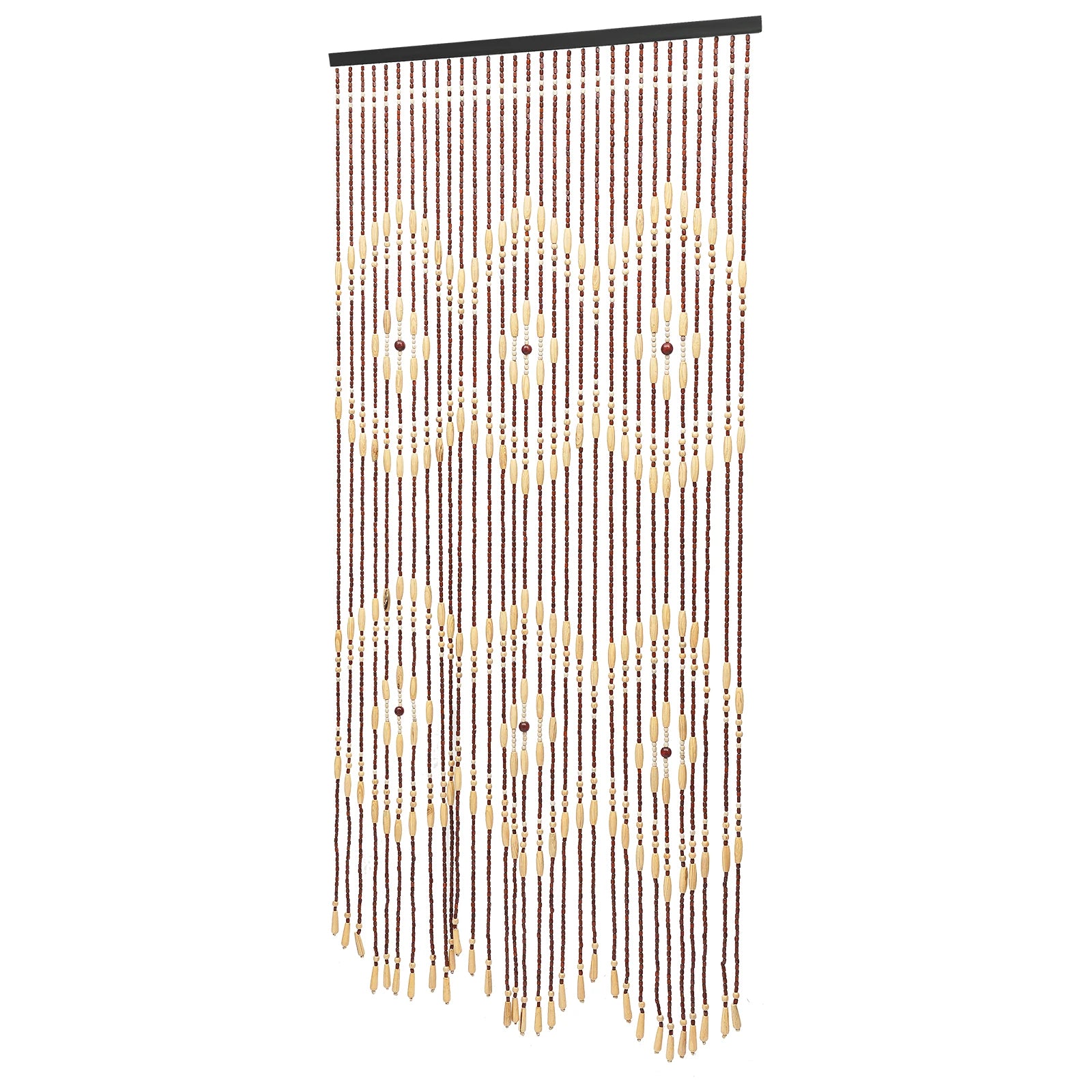 Natural Wooden Door Beaded Curtain, Doorway Beads, Front Door Decor Curtains