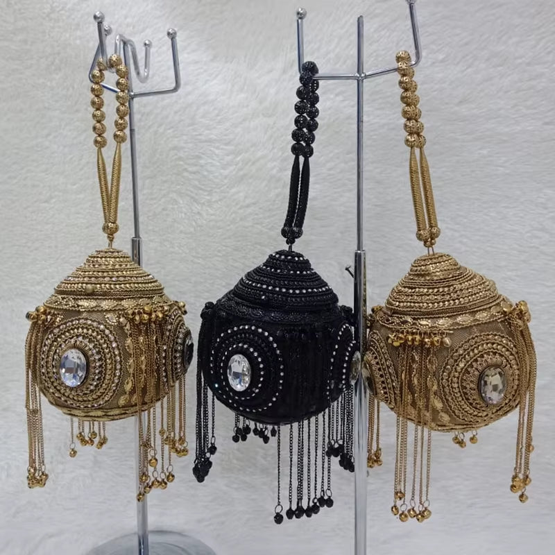 Luxury Women'S Hand-Made Beaded Clutch Bags Vintage Crystal Beaded Crossbody Bag for Lady Wedding Bags Evening Bag F669