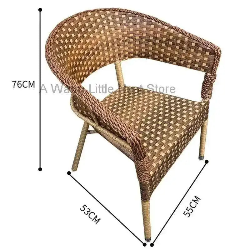 Outdoor Garden Furniture Sets Balcony Tea Table and Chair PE Rattan Chair Three-Piece Set Courtyard Leisure Outdoor Furniture C