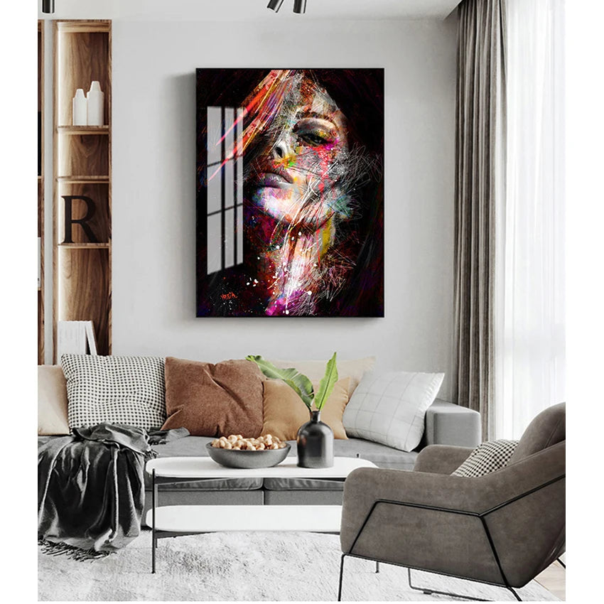Girls for Living Room Wall Decor Abstract Graffiti Art Wall Paintings Print on Canvas Pop Art Canvas Prints