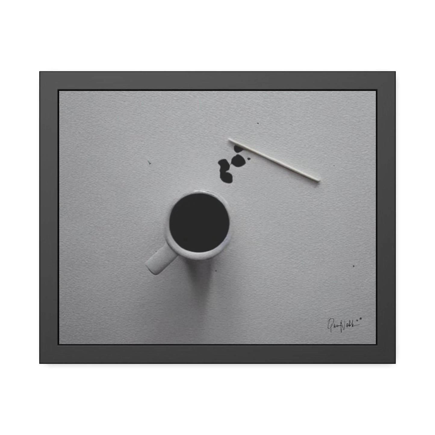 Stunning Minimalist Coffee Fine Art Photography Prints with Elegant Frames by Queennoble