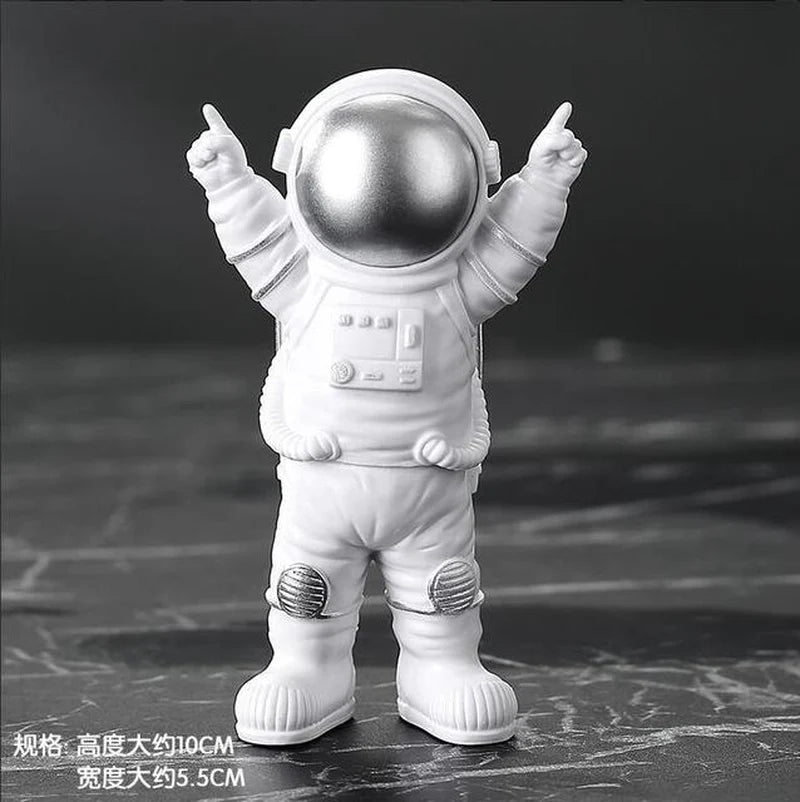 1Pc Resin Astronaut Figure Statue Figurine Spaceman Sculpture Educational Toys Desktop Home Decoration Astronaut Model Kids Gift