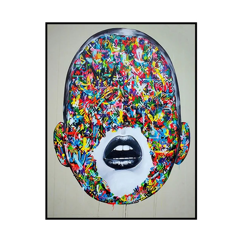 Street Graffiti Kissing Canvas Painting Posters and Prints Abstract Picture Wall Art Decoration Mural Living Room Home Decor