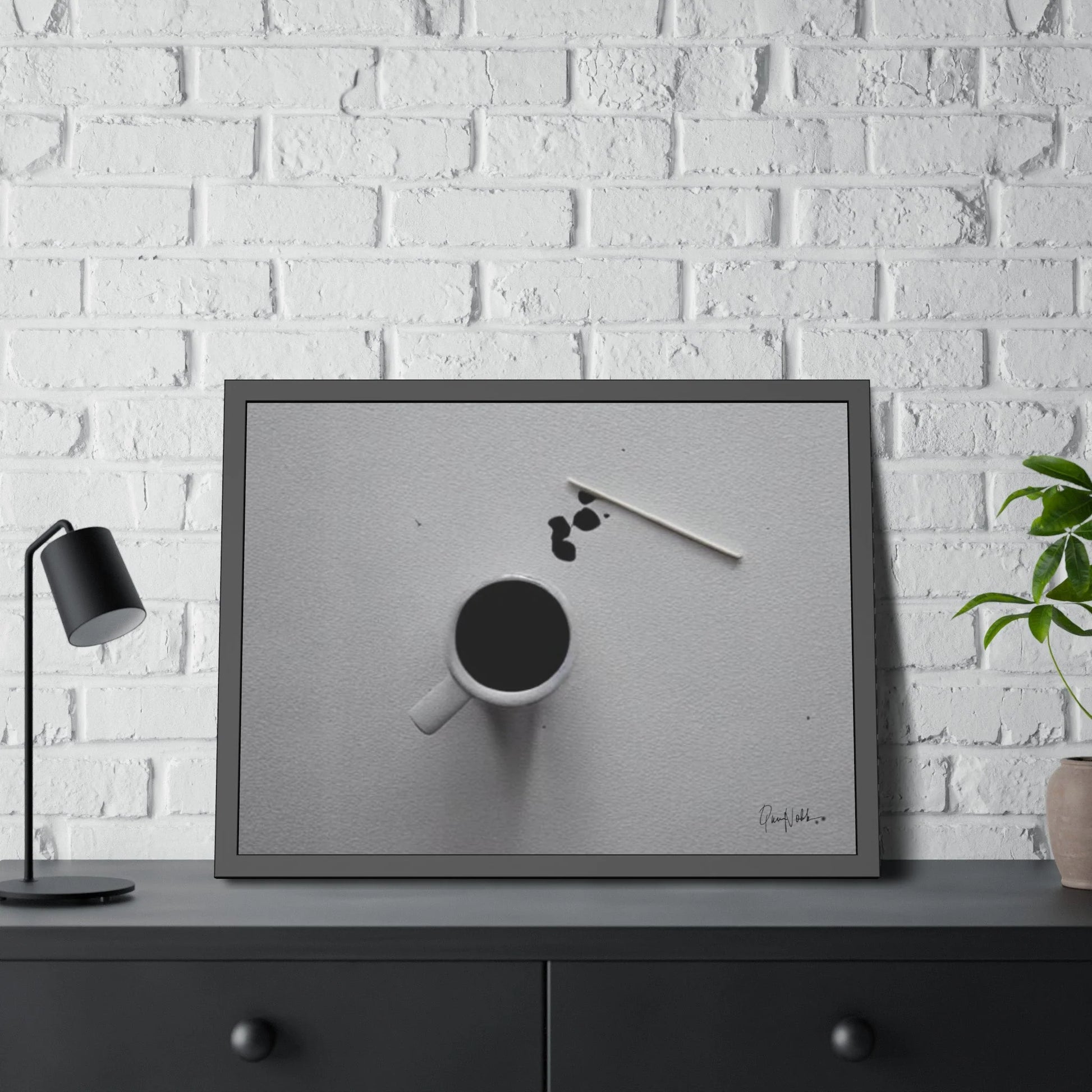 Stunning Minimalist Coffee Fine Art Photography Prints with Elegant Frames by Queennoble