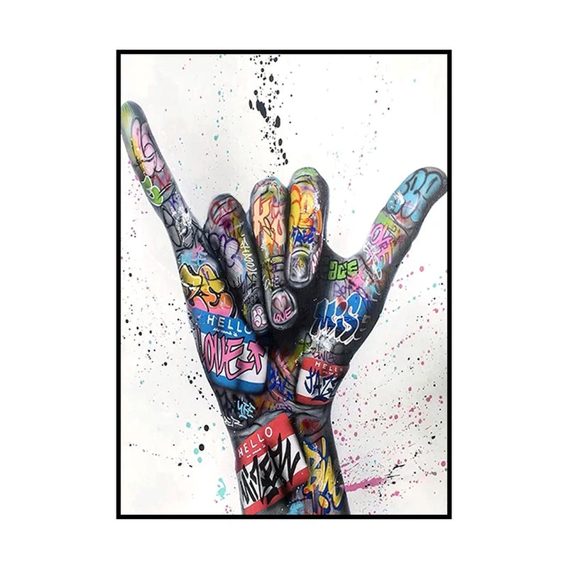 Street Graffiti Kissing Canvas Painting Posters and Prints Abstract Picture Wall Art Decoration Mural Living Room Home Decor