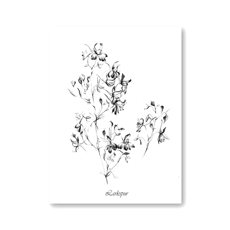 Flowers Botanical Scandinavian Posters Wildflowers Nordic Style Gallery Wall Art Prints Decorative Painting Pictures Home Decor