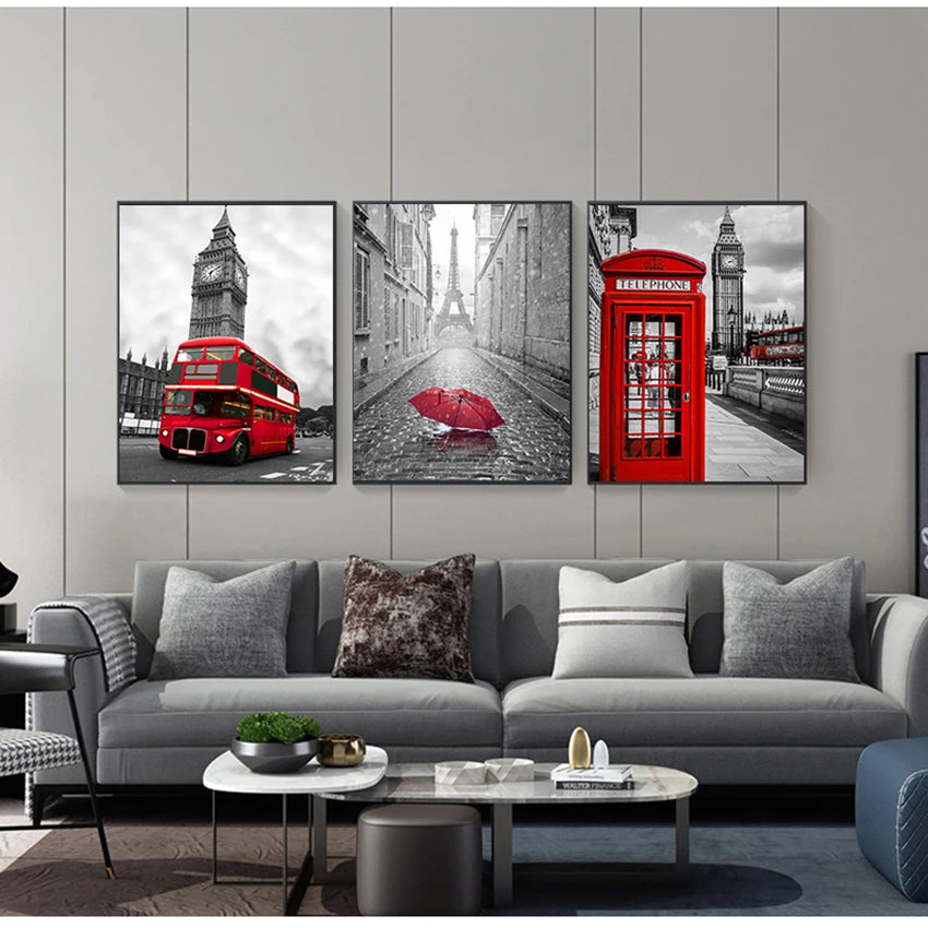 Canvas Print City London Paris Landscape Nordic S and Prints Paintings for Living Room Wall Art Decorative Pictures