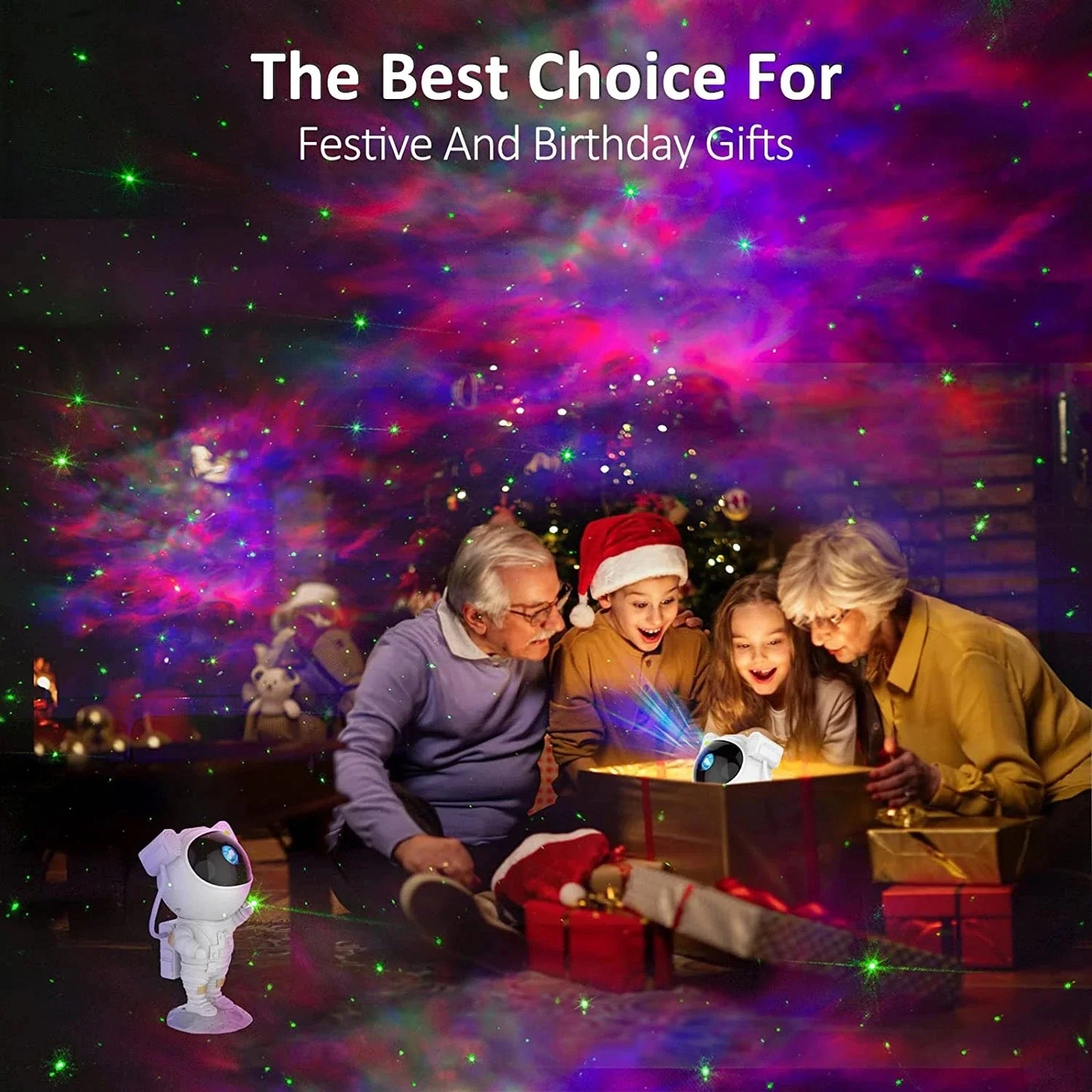 Kids Star Projector Night Light with Remote Control 360°Adjustable Design Astronaut Nebula Galaxy Lighting for Children Adults
