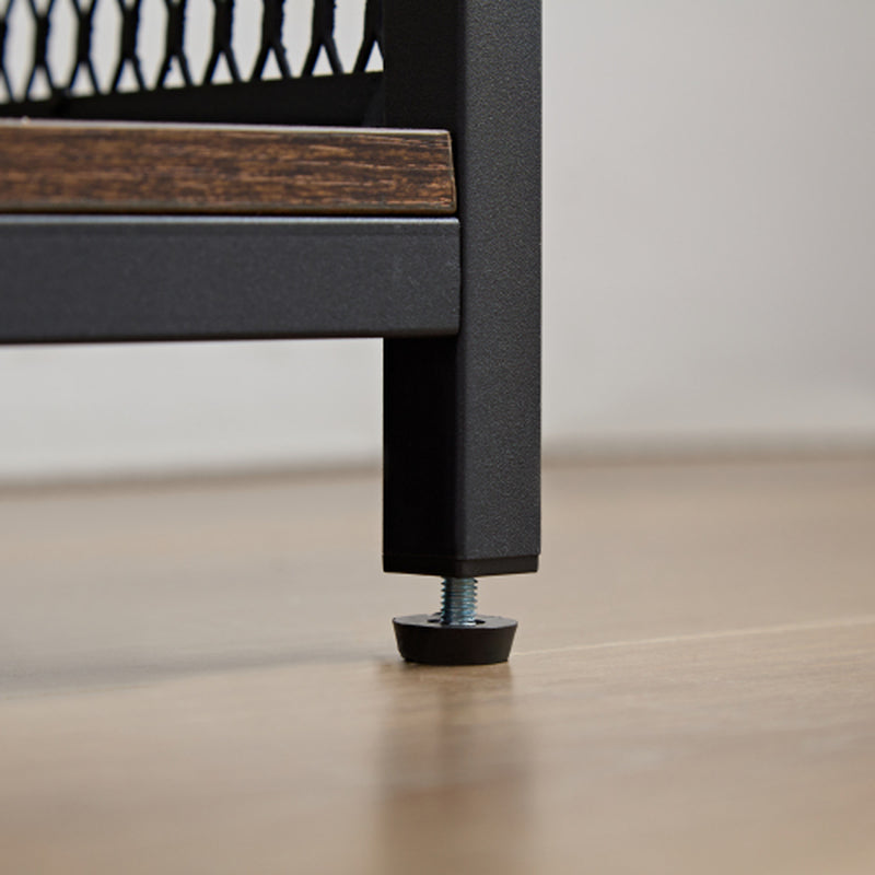 Coffee Bar Cabinet with Power Outlet, 3 Floor Wine Cooler Bar Counter for Home, Dining Room, Kitchen, Vintage Brown