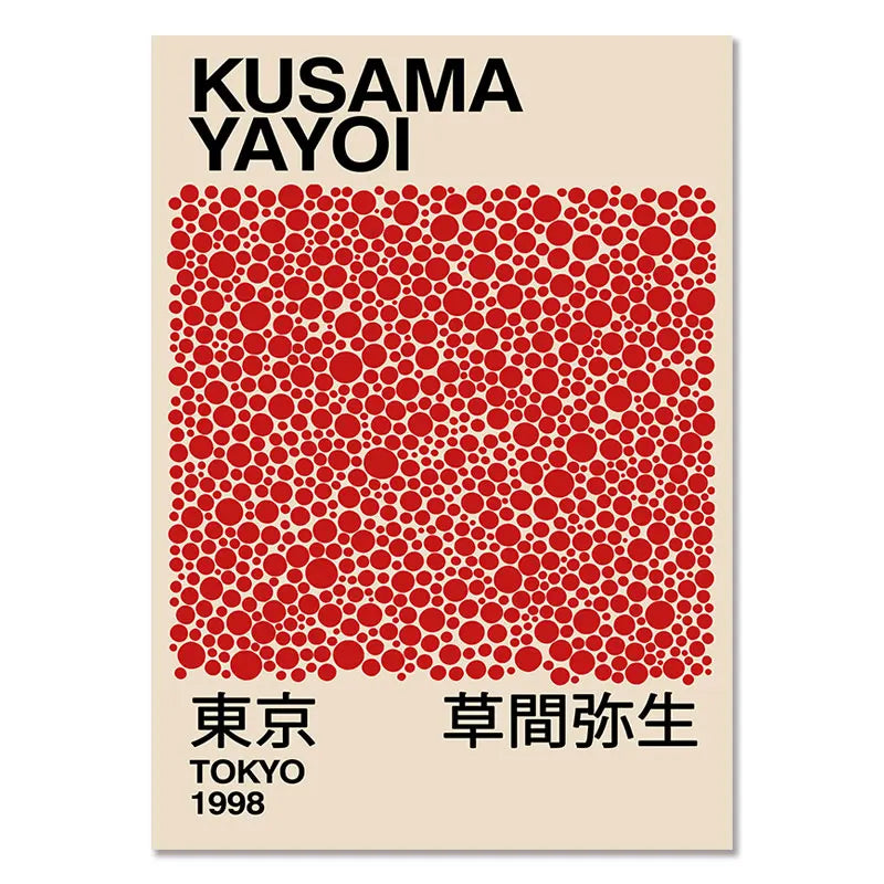 Yayoi Kusama Exhibition Posters and Prints Gallery Wall Art Picture Museum Modern Canvas Painting Nordic Living Room Decoration