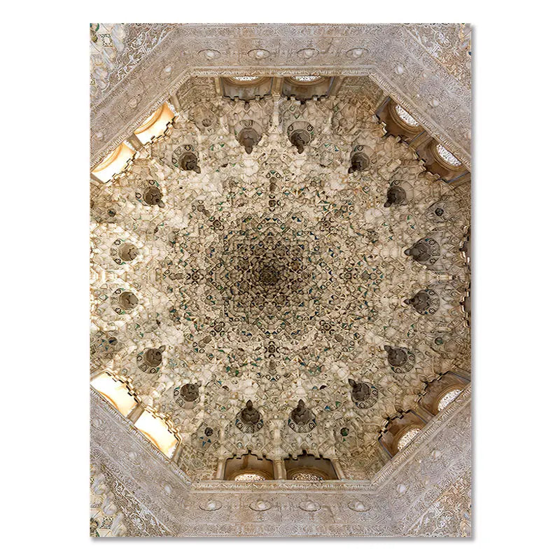 Morocco Door Arabic Decorative Paintings Architecture Canvas Posters Islamic Wall Art Pictures Prints for Living Room Home Decor