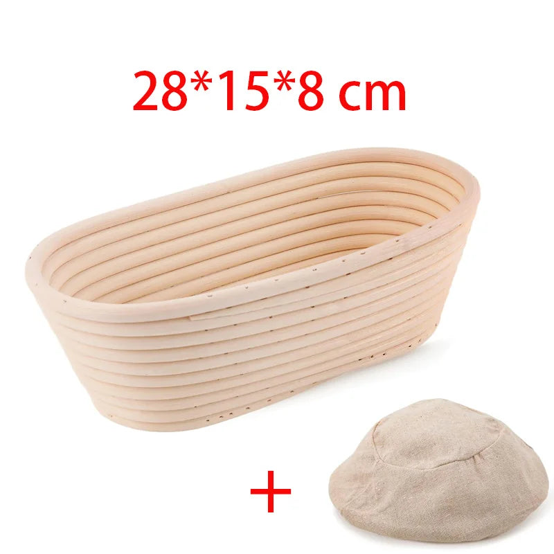 Natural Rattan Bread Proofing Basket Handmade Rattan Wicker Baking Bowl Dough Fermentation Sourdough Banneton Bread Basket