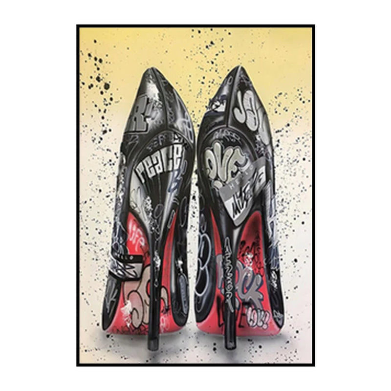 Street Graffiti Kissing Canvas Painting Posters and Prints Abstract Picture Wall Art Decoration Mural Living Room Home Decor