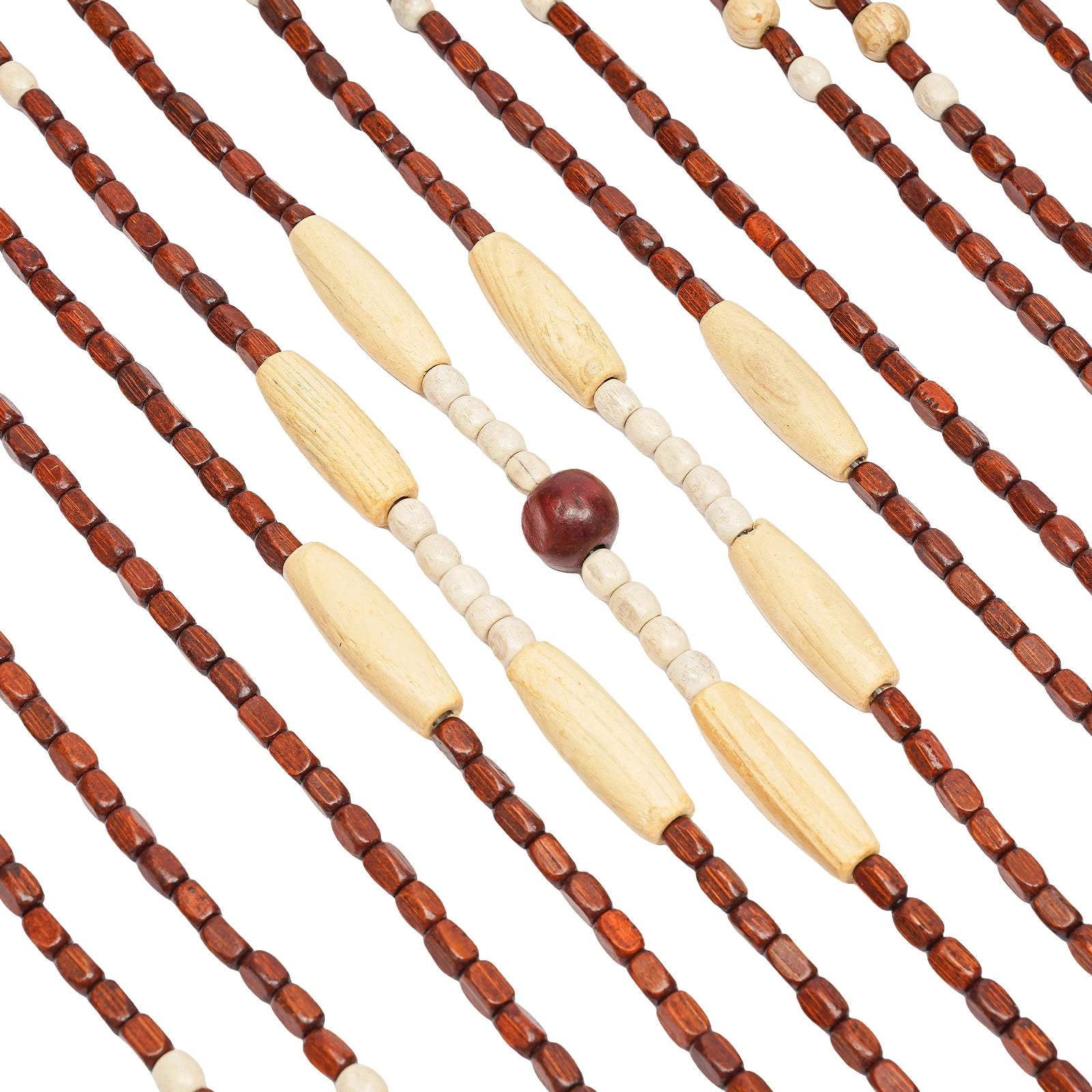 Natural Wooden Door Beaded Curtain, Doorway Beads, Front Door Decor Curtains