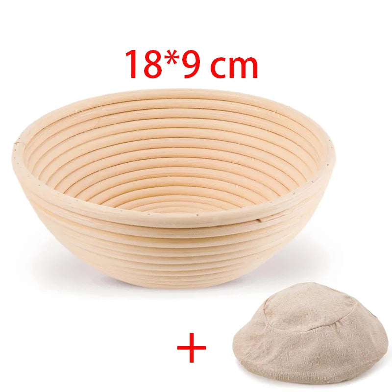 Natural Rattan Bread Proofing Basket Handmade Rattan Wicker Baking Bowl Dough Fermentation Sourdough Banneton Bread Basket