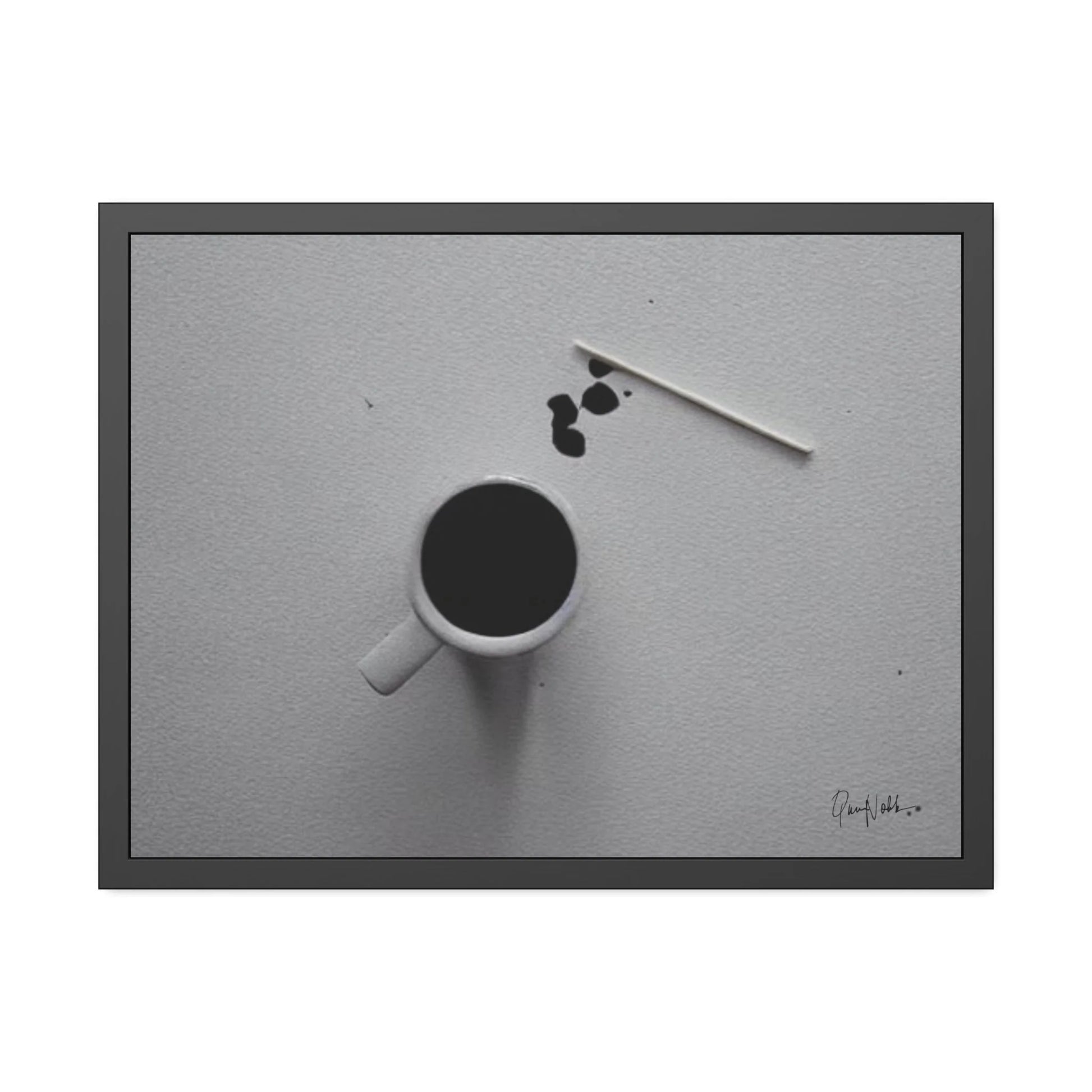 Stunning Minimalist Coffee Fine Art Photography Prints with Elegant Frames by Queennoble