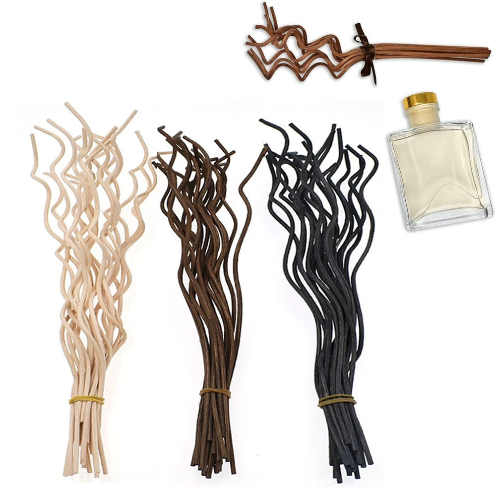 10 Pcs Wavy Rattan Reed Fragrance Diffuser Replacement Refill Sticks Air Freshener Room Perfume Rattan Diffuser