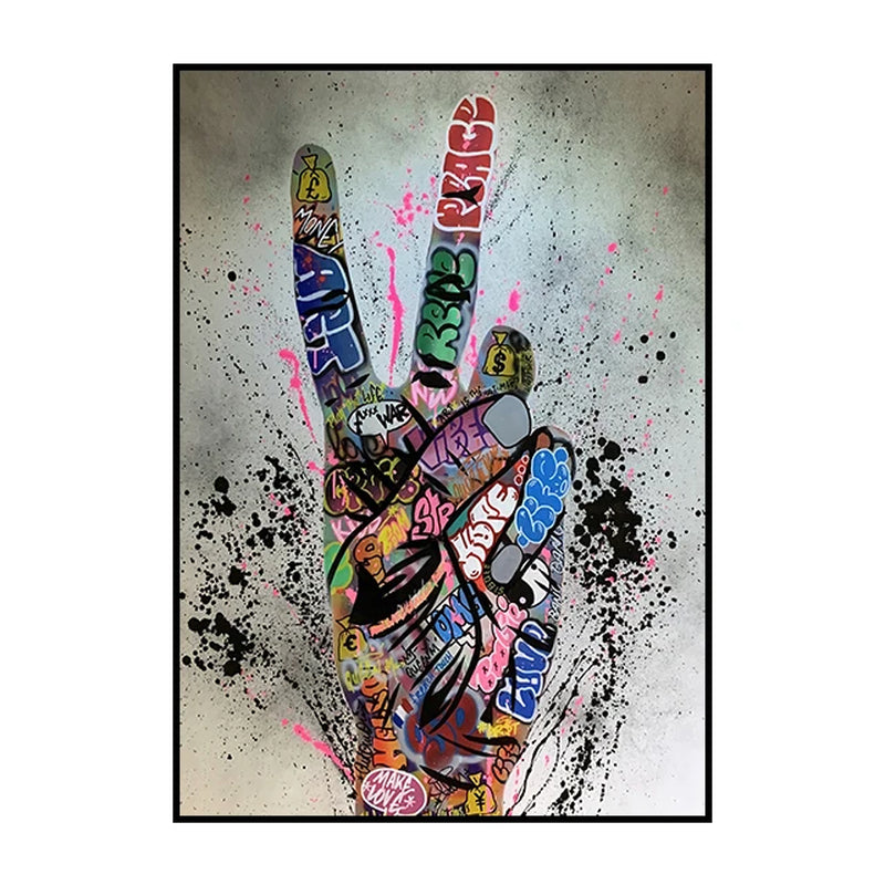 Street Graffiti Kissing Canvas Painting Posters and Prints Abstract Picture Wall Art Decoration Mural Living Room Home Decor