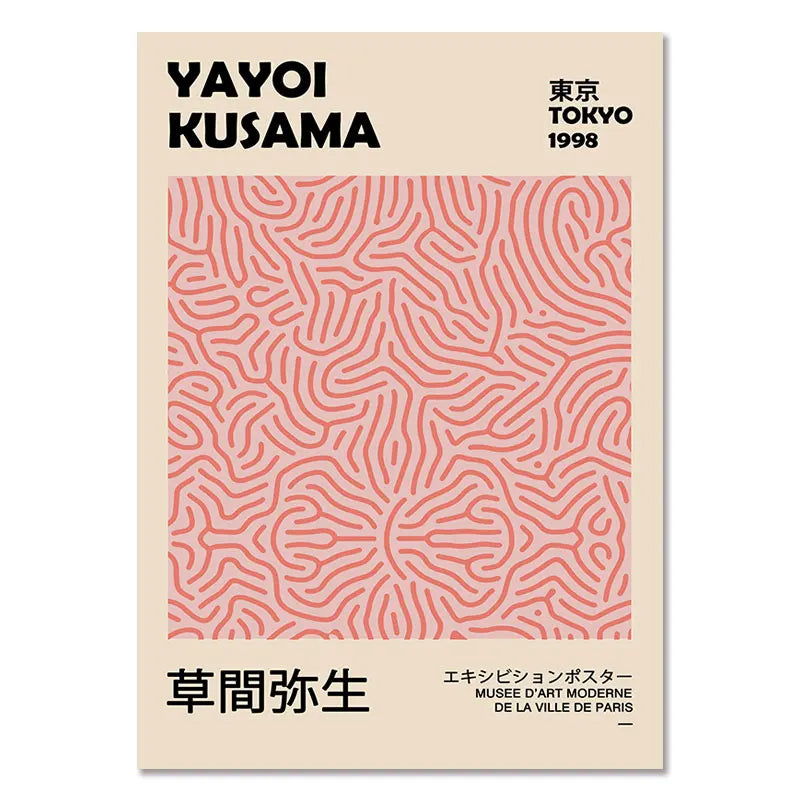 Yayoi Kusama Exhibition Posters and Prints Gallery Wall Art Picture Museum Modern Canvas Painting Nordic Living Room Decoration