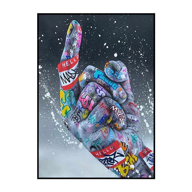 Street Graffiti Kissing Canvas Painting Posters and Prints Abstract Picture Wall Art Decoration Mural Living Room Home Decor