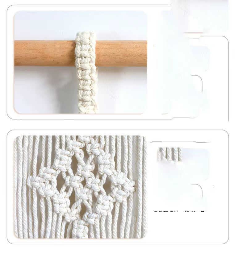 Handmade Macrame Tapestries Window Door Curtain Wall Hanging Bohemian Decoration Handwoven Macrame Tassel Curtain Decoration