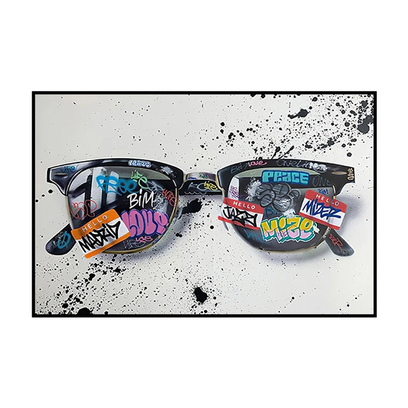 Street Graffiti Kissing Canvas Painting Posters and Prints Abstract Picture Wall Art Decoration Mural Living Room Home Decor