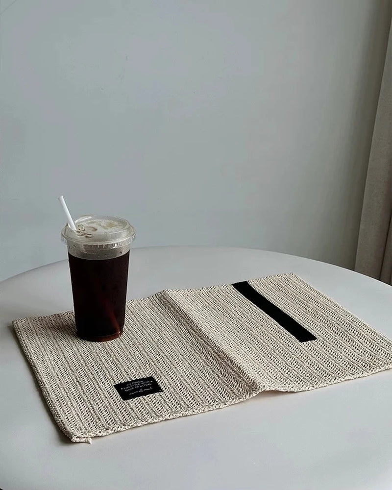 Handmade Retro Nordic Woven Reed Placemat for Elegant Table Setting