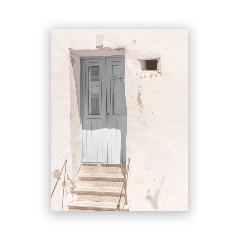 Spain Pastel Village Floral Photography Posters Spain Summer Travel Prints Mediterranean Wall Art Canvas Painting Pictures Decor