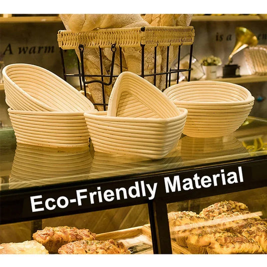 Natural Rattan Bread Proofing Basket Handmade Rattan Wicker Baking Bowl Dough Fermentation Sourdough Banneton Bread Basket