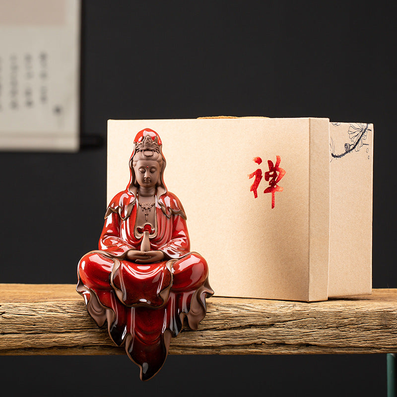 Buddha Statue Home Worship Desk Furnishings