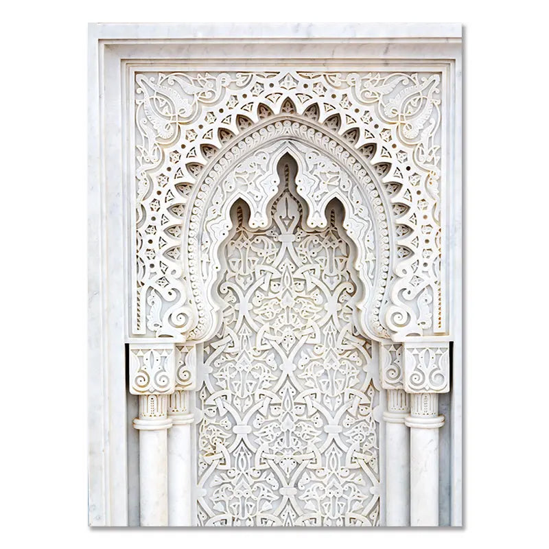 Morocco Door Arabic Decorative Paintings Architecture Canvas Posters Islamic Wall Art Pictures Prints for Living Room Home Decor