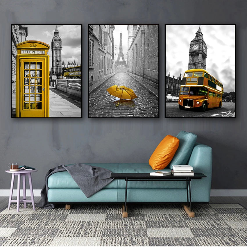 Canvas Print City London Paris Landscape Nordic S and Prints Paintings for Living Room Wall Art Decorative Pictures