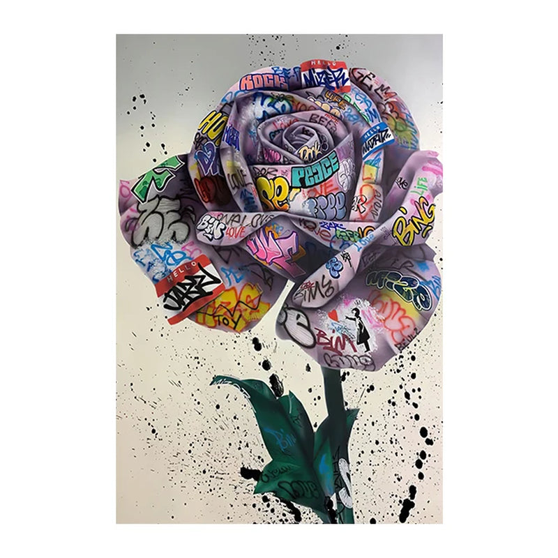 Street Graffiti Kissing Canvas Painting Posters and Prints Abstract Picture Wall Art Decoration Mural Living Room Home Decor